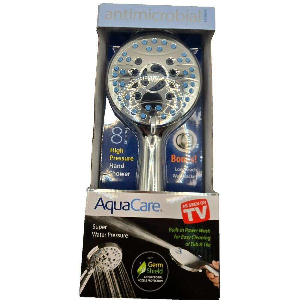 AquaCare High-Pressure Antimicrobial Handheld Shower Head (Model 1639)